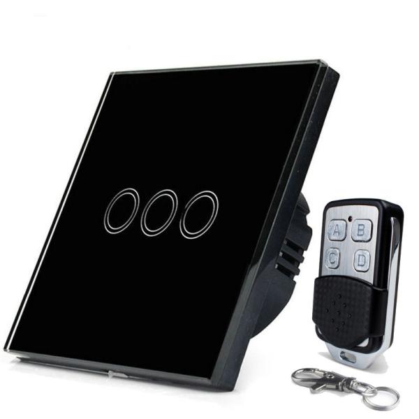 EU Standard Remote control Switch 220V Wall Touch Switch Luxury White Crystal