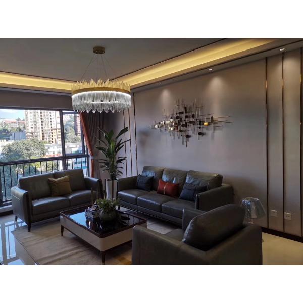 Quality Luxurious Leather Hotel Living Room Sofa Commercial Furniture Classic Design for sale