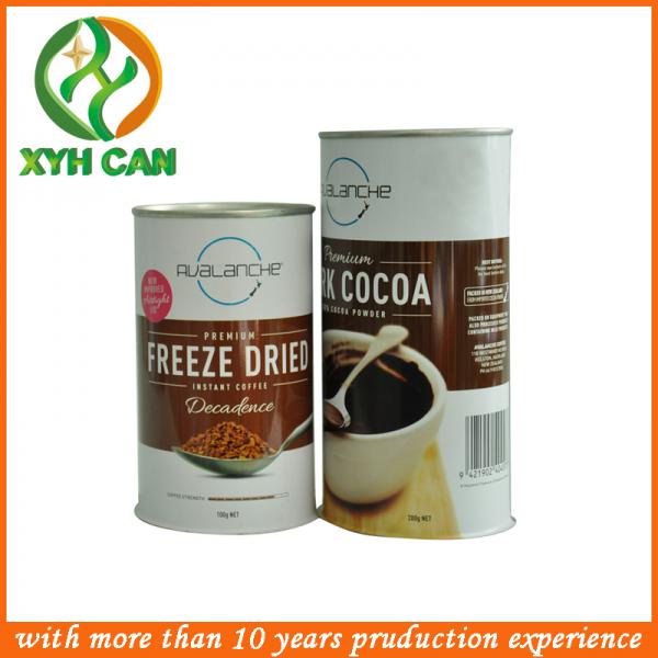 Tin Cans for Coffee Powder Tin with Screw Cap Cans for Packaging Coffee CMYK Printing