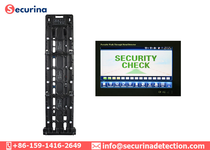 China Foldable Archway Metal Detectors Portable Security Gate With Power Consumption 12W wholesale