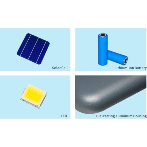 Aluminum Housing IP65 Outdoor LED Solar Wall Lamp With Sensor 3000~6500K