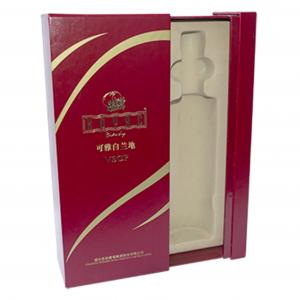 China Red Gloss Wine Packaging Box Slide Match Shape Gift Box With Flocking Insert wholesale