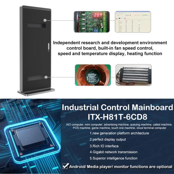 Floor Standing LCD Kiosk Displays 55 Inch LCD Screen Advertising Outdoor Waterpoof IP65 IP67