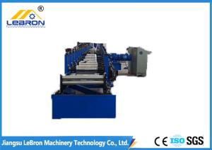 Drainage use PLC Control Metal Gutter Roll Forming Machine 2018 new Type CNC Control Roll Forming Machine blue color