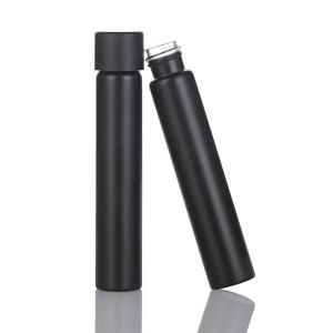 China Matte Black Child Proof Glass Pre Roll Tubes Cigar Packaging With Child Resistant Cap on sale