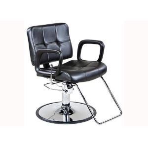 Buy cheap Shinning Chrome Salon Hydraulic Chair Reclining Backrest With U- Shaped Footrest from wholesalers
