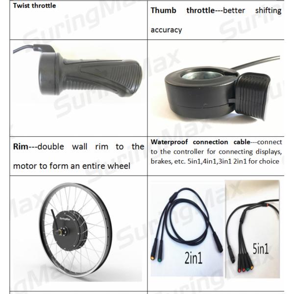 powerful 72v 3000w mxus motor with thermistor