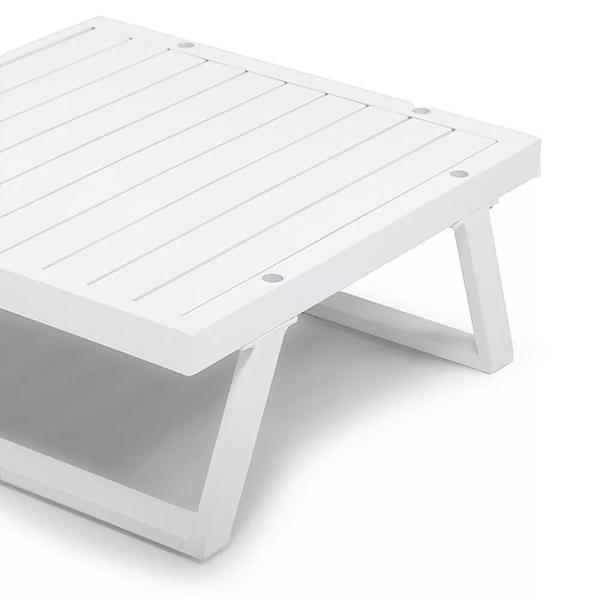 Aluminum Frame Patio Set AJUNION Modern Outdoor Furniture Daybed Sectional Lounge Set