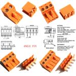 Orange 5.08mm Spacing PCB Pluggable Screw Terminal Blocks Plug + Pin Header