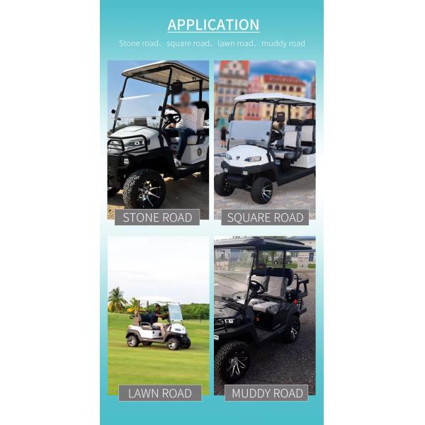 Green pass golf cart, four-seat open electric sightseeing car, wide viewing space and high comfort