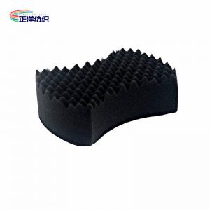 China 19x14x6cm Car Wax Applicator Pad Black PU Sponge Scratch Free Sawtooth on sale