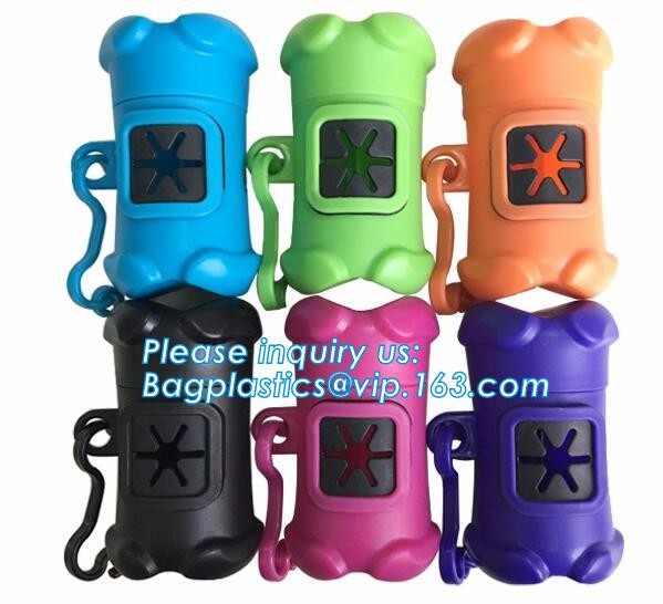 Pet product house shape dog waste bags with dispenser and leash clip, Pet Waste Bag Removal Disposal Heavy Duty Earth Fr