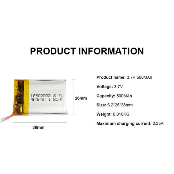 800mAh 3.7v 500mah LiPo Battery Polymer 902030 503035 803030 Battery