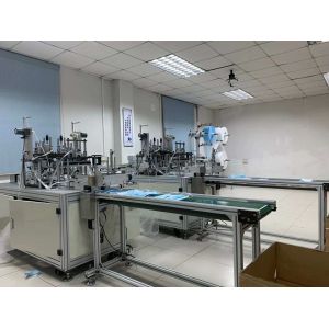 China Fast Ear Loop Disposable Face Mask Making Machine Computer Program Control wholesale