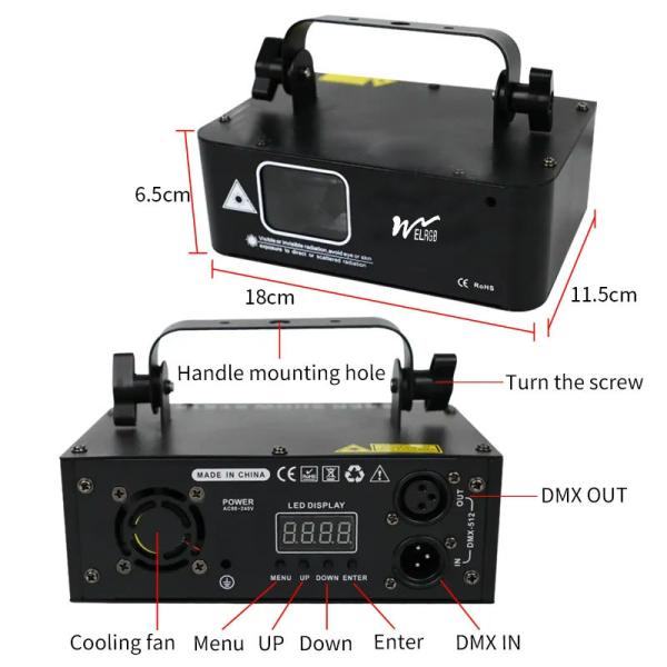 500mw Disco Laser Light Indoor Work Light IP33 Dj Laser Light Projector