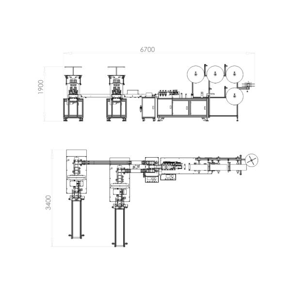 Disposable Three Layer PLC Face Mask Making Machine For Outer Ear Type