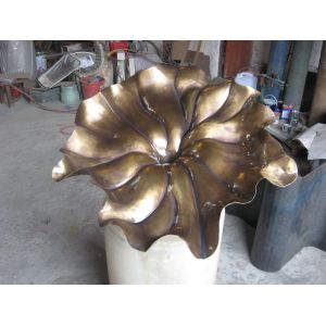 Custom Copper Lotus Sculpture Lotus Flower Metal Sculpture