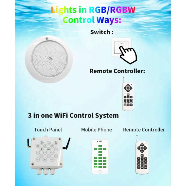 IP68 Resin Filled Wall Mounted LED Pool Light Synchronous Control