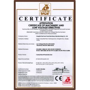 Dongtai Hanyuan Food Machinery Manufacturing Co., Ltd. Certifications