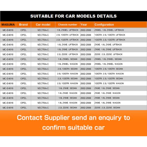Long Lasting MC-E4016 MASUMA Auto Cabin Air Filter 1808607 90512779 for OPEL VECTRA-C