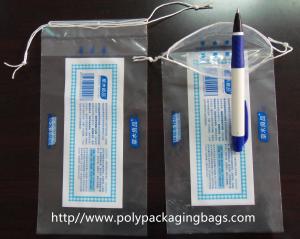 China Personalized Clear HDPE / LDPE Drawstring Plastic Bags For Garment Packaging wholesale