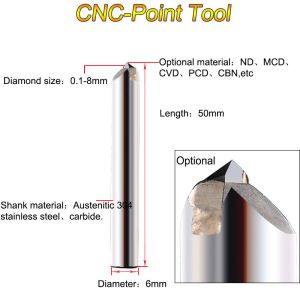 China 60mm Shank CVD ND Diamond Point Tool Milling Cutter wholesale