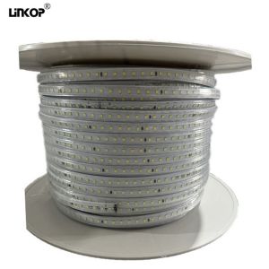 China 220v High Light Led Strip Lights 100m/Roll Single Color for Indoor/ Outdoor/ Hotel/ Shopping Mall Applications on sale