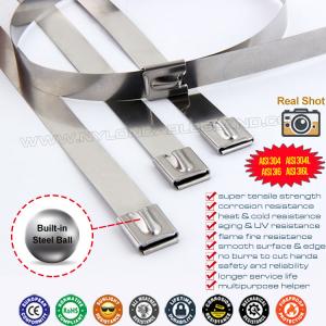China Self-locking Cable Ties (Tie Wraps, Cable Straps) Stainless Steel Version 304/316/316L on sale