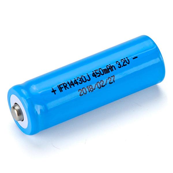 Quality 3.2v 450mAh 14430 LiFePO4 Battery Cells Rechargeable Lithium Battery for sale