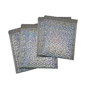 China 2.3mil 2.5mil Metallic Holographic Bubble Mailers Offset Printing on sale