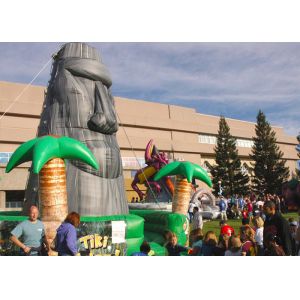China Tiki Island Themed Large 28ft Inflatable Climbing Wall Party Games wholesale