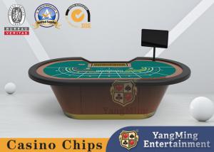 China 8Person Classic Baccarat Poker Game Table With High Fiber Fireproof Board wholesale