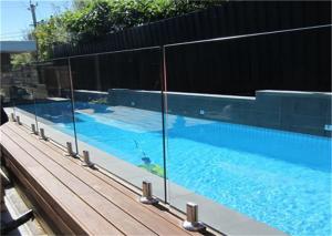 China Free Design Frameless Glass Pool Fencing , Clear Swimming Pool Glass Fence on sale