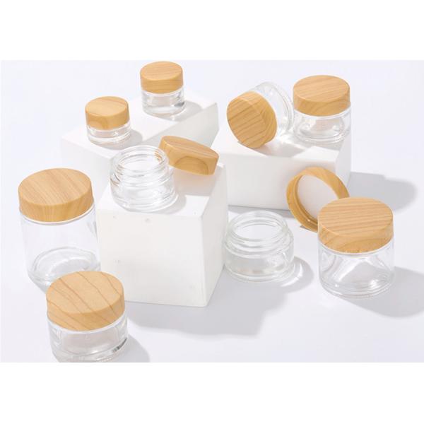 Glass Jars with Aluminum Lids Empty Glass Sample Jars for Makeup Lip Scrub Balm Lotions