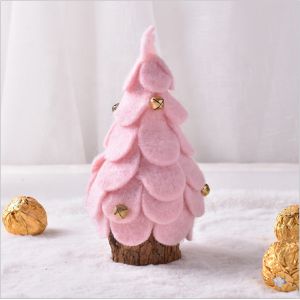 China Handmade Christmas Party Crafts Mini Wool Felt Decoration Toys Tree Sharp For New Year wholesale