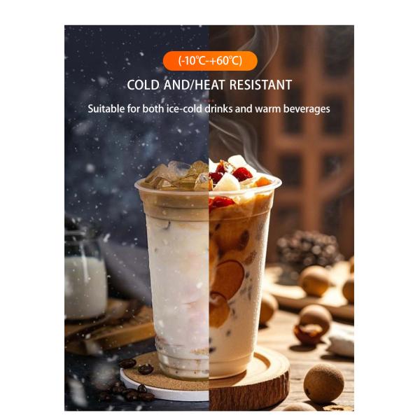 Personalized Disposable Clear Plastic Cup with Dome Lid PET Ice Cream Plastic Cold Drink Cups