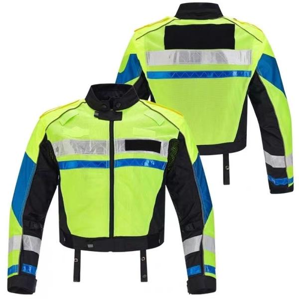 Hi Vis Vest Police High Visibility Jacket Spring Autumn Traffic Patrol Rescue Cycling Clothing