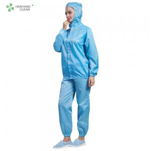 China 75D 100D Yarn Anti Static Garments 100D Yarn Pharmaceutical Reusable Cleanroom Gowns wholesale