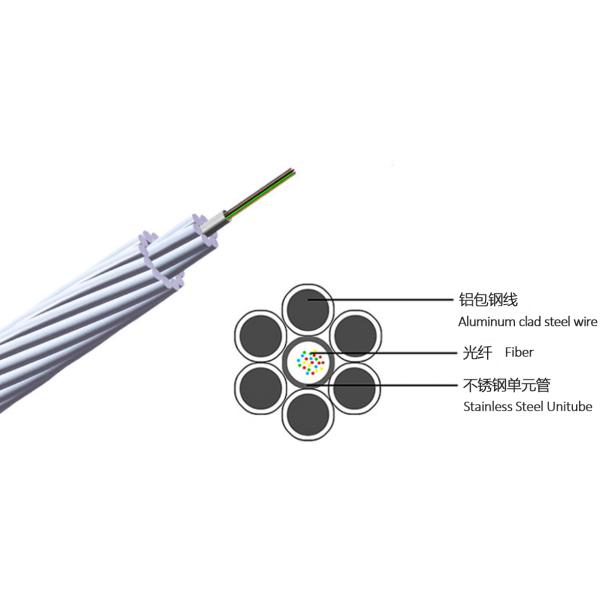 Overhead Power Line OPGW Fiber Optic Cable 24 Core Single Mode G652D