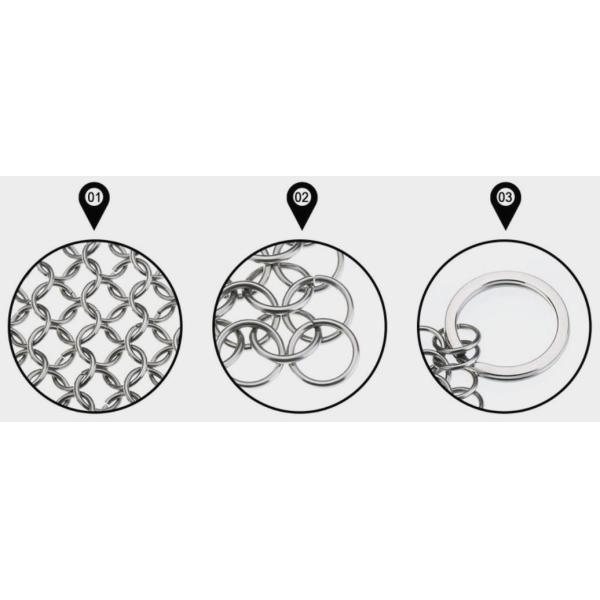 SUS316 Rings Chainmail Cast Iron Pan Scrubber Food Grade