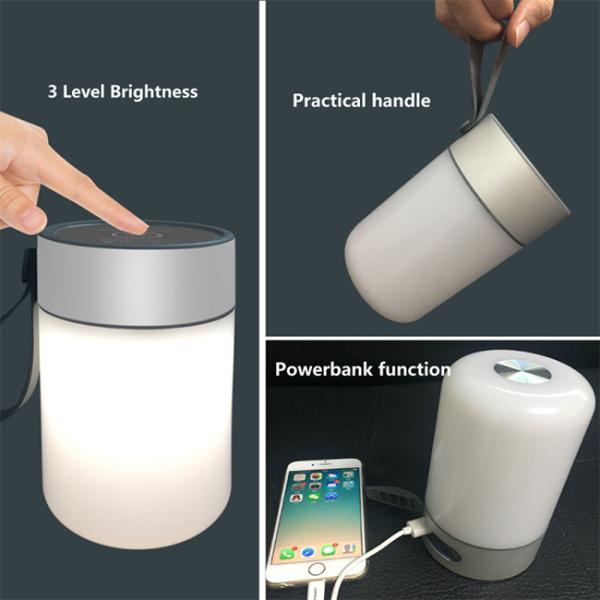 Waterproof Rechargeable Night Light 7 Colours Changing Torch Shape For Kids