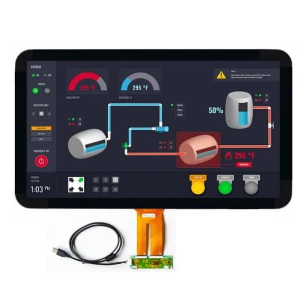 High Brightness 1000Nits 21.5 Inch IPS TFT LCD Display FHD Resolution with LVDS Interface