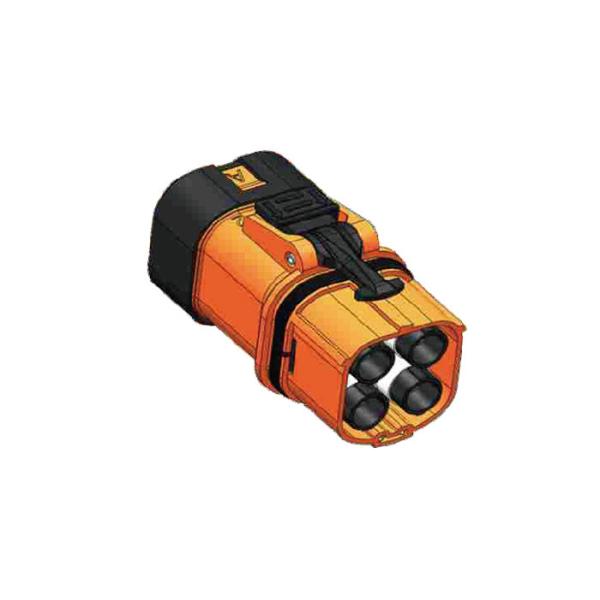 IP6K9K HVIL 1000VDC 4 Pin Waterproof Connector With EMI Shielded