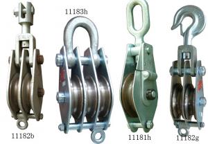 China 20KN Tower Erection Tools Steel Hoisting Tackle Pulley Block For Construction Line wholesale