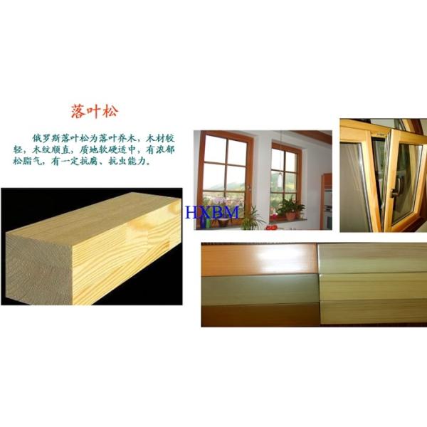 Luxury Villas Solid Wood Windows And Doors with insulated glass Natural Laminated Conifer Lumbers