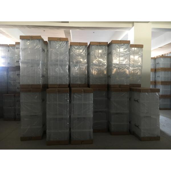 32 Liters Clear Plastic Foldable Container , Food Grade Plastic Stacking Crates