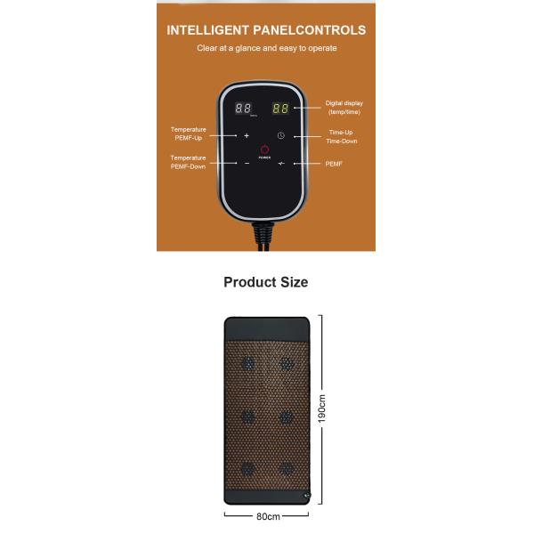 Factory Price New Style Magnet Stones Therapy 190*80cm Mattress with Handle Controller for Health Keeping