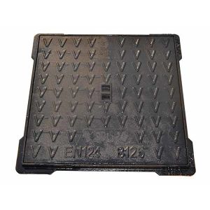 China Light Duty Square Cast Iron Manhole Cover Concrete Lawn Manhole Cover 700 X 700 on sale