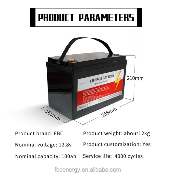 Lithium Ion Deep Cycle Lifepo4 Battery 12v 7Ah 50Ah 60Ah 80Ah 100ah 200Ah Solar Battery Pack