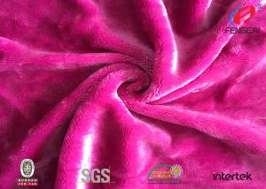 China SOLID Velvet Home Decor Fabric , 100% Polyester Shiny Blush Pink Velvet Fabric wholesale